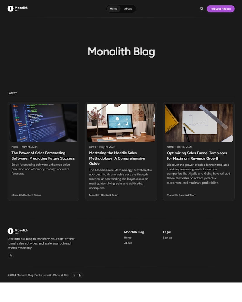 Monolith Blog - Flair Theme