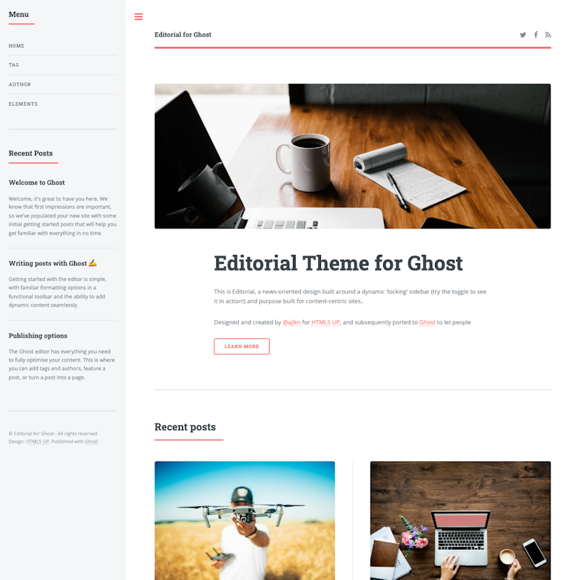 Editorial - Ghost Theme