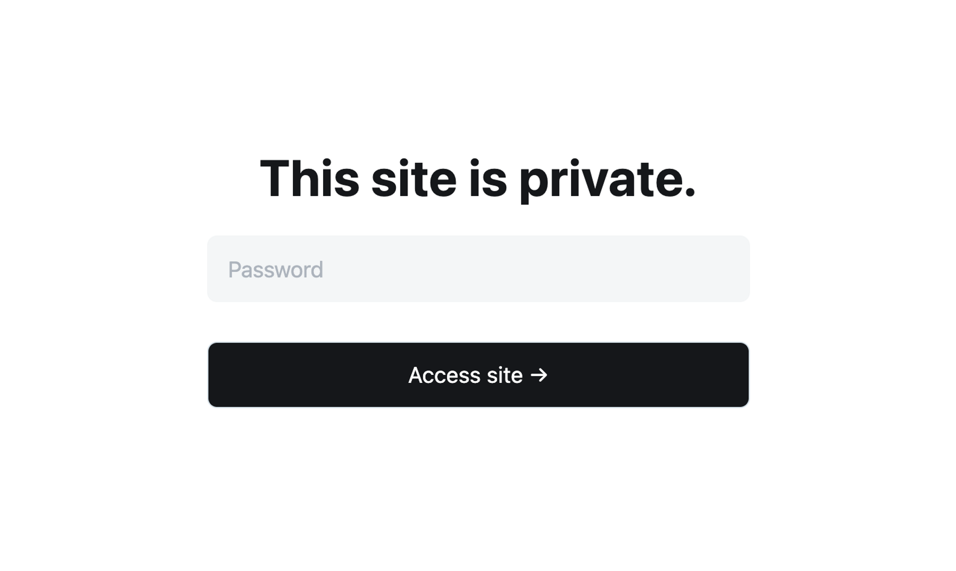 Ghost - This site is private