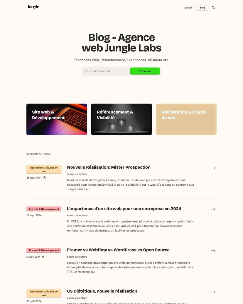 Blog - Jungle Labs - Array Theme