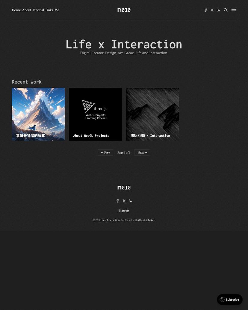 Life x Interaction - Bokeh Theme