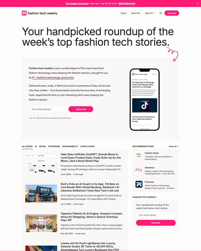 Fashion Tech Weekly - Brief Theme