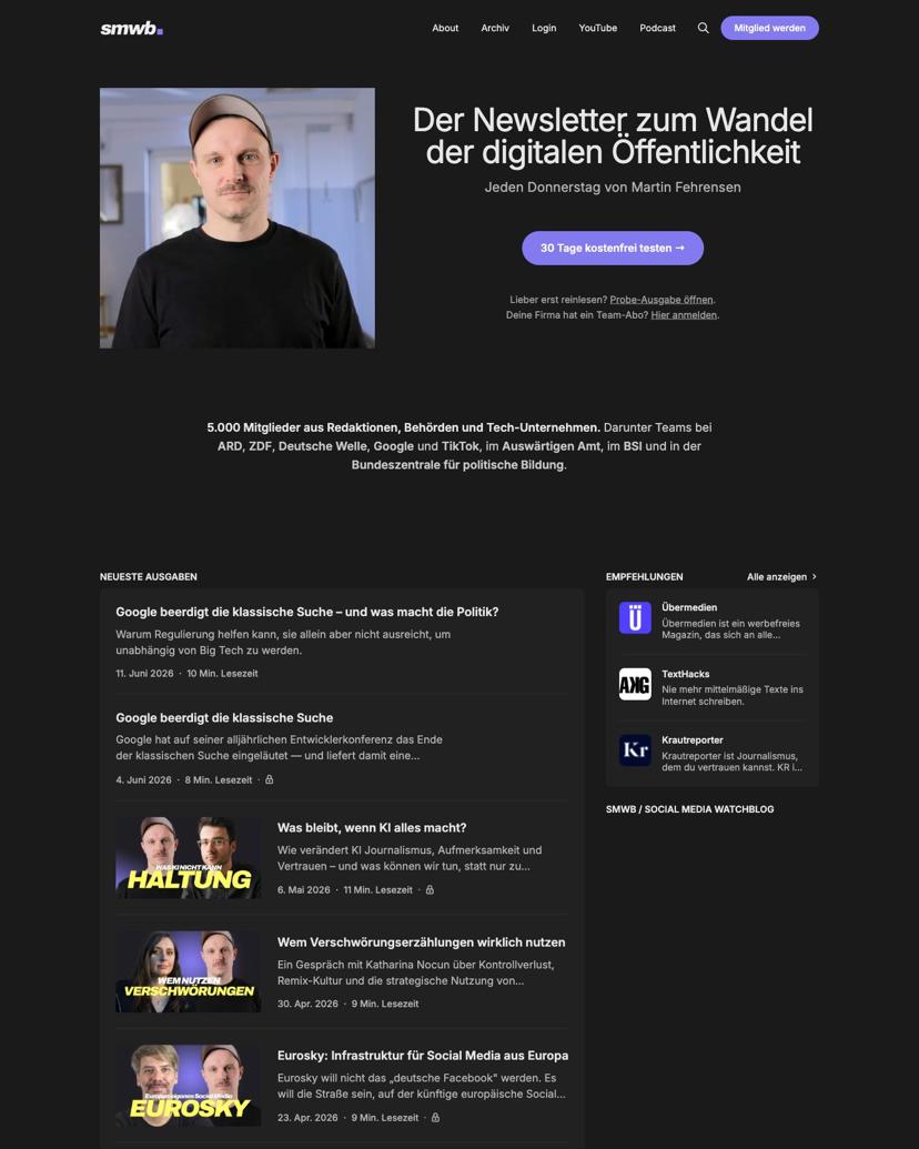 SMWB | Social Media Watchblog - Brief Theme