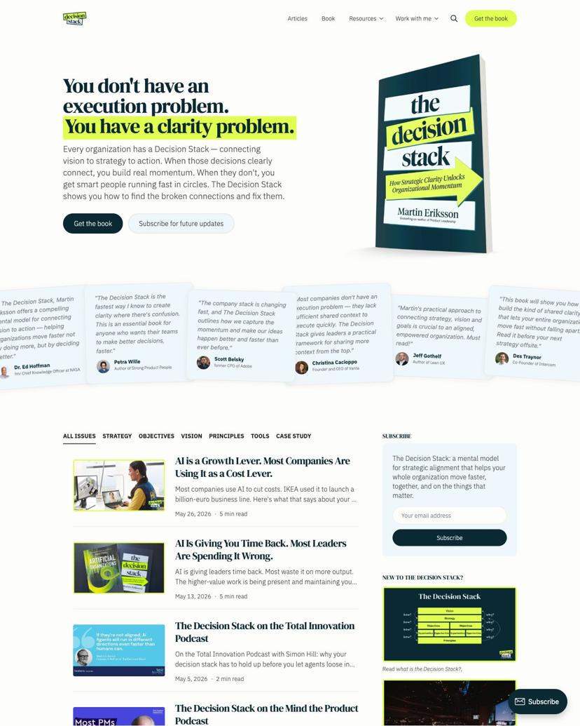 The Decision Stack - Brief Theme