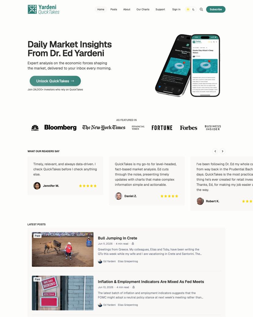 Yardeni QuickTakes - Economic insight from Dr Ed Yardeni and his team - Brief Theme