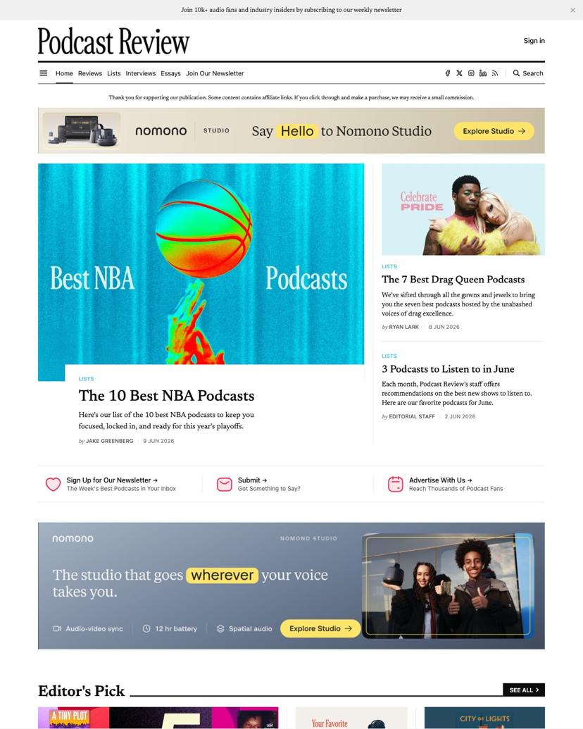 Podcast Review - Gazet Theme