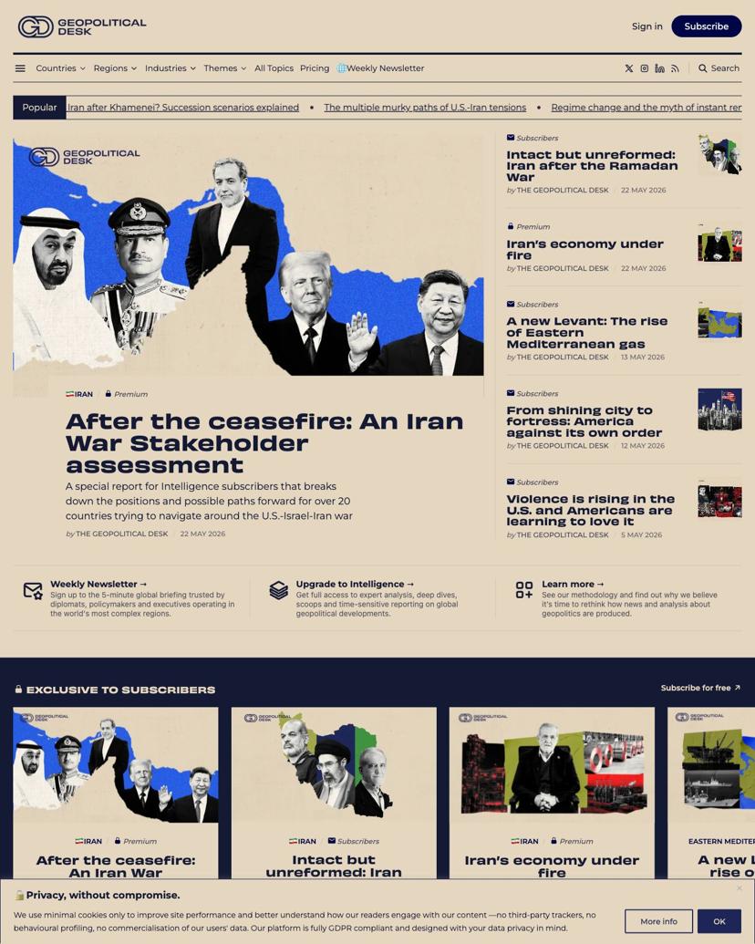 The Geopolitical Desk - Gazet Theme