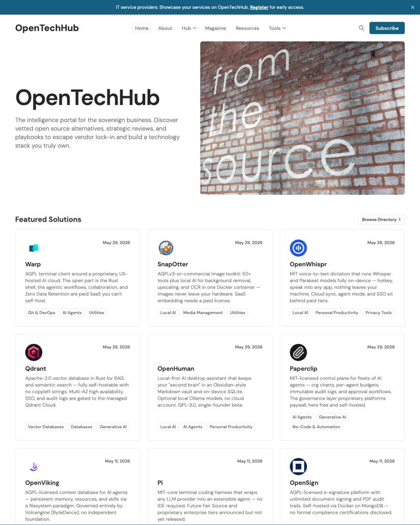 OpenTechHub - Lumen Theme