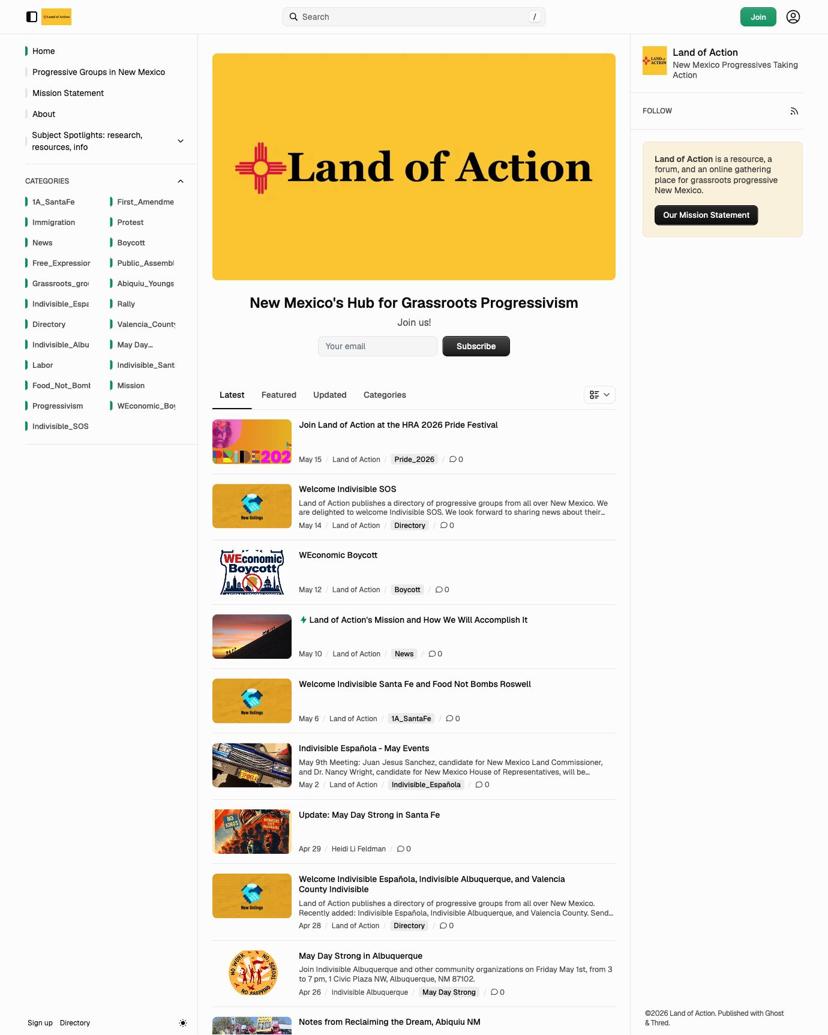 Land of Action - Thred Theme