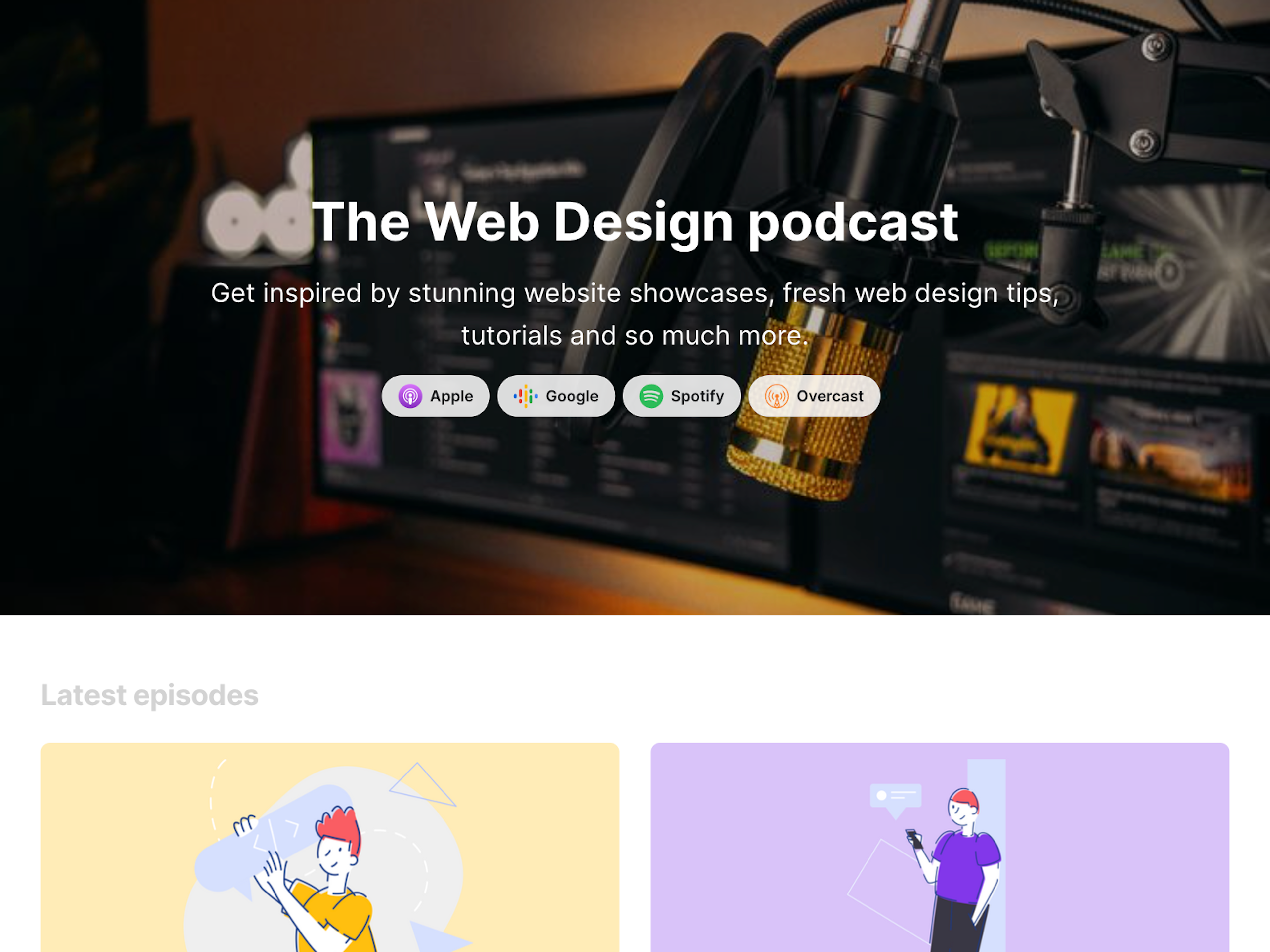 Ghost CMS Podcast landing page