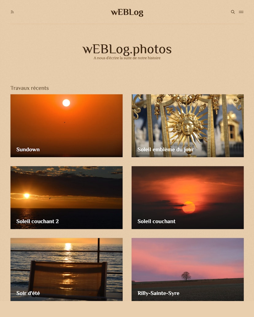 wEBLog.photos - Bokeh Theme