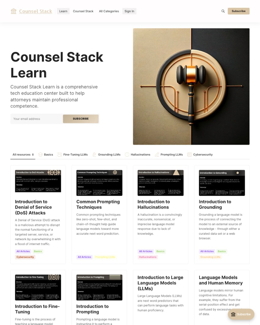 Counsel Stack Learn - Rinne Theme