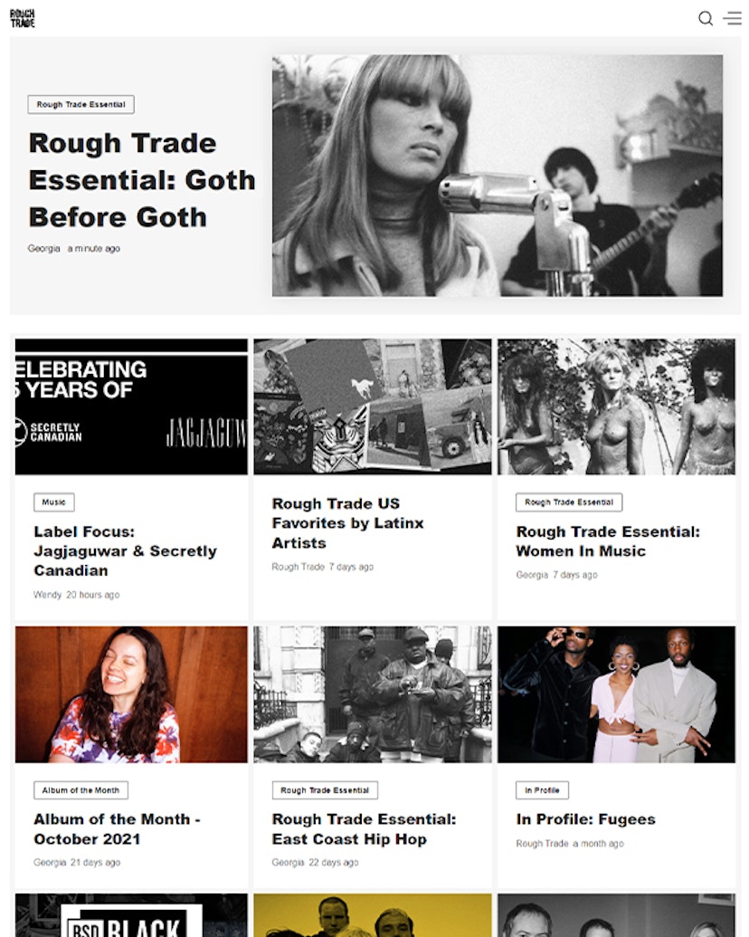 Rough Trade Blog - Yoffa Theme
