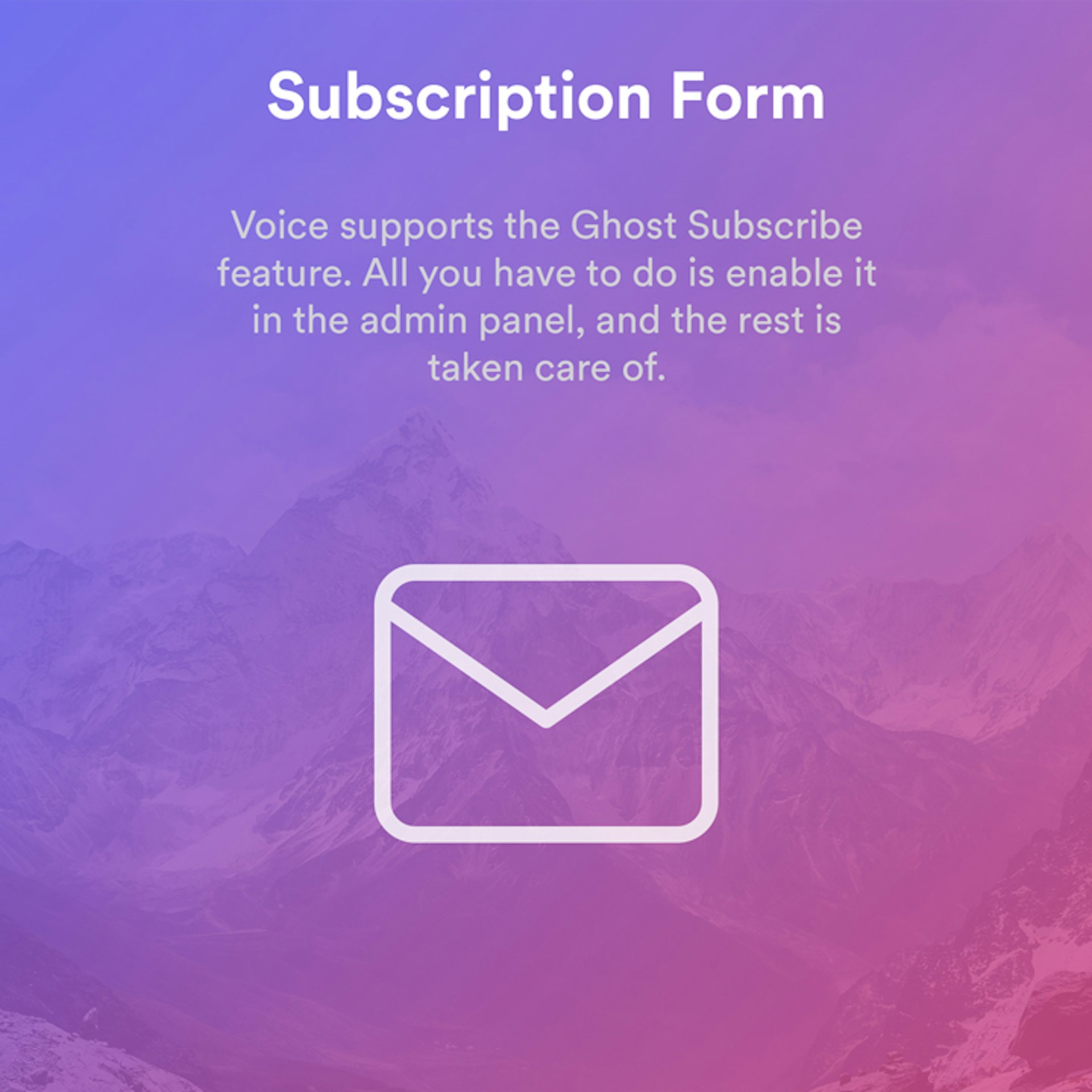 Voice Ghost subscription