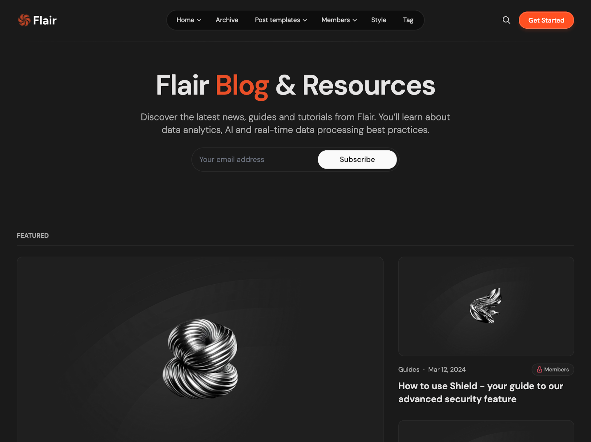 Flair — dark theme